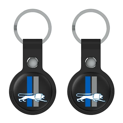 Keyscaper Black Detroit Lions Two-Pack AirTag Holders