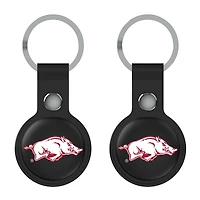 Keyscaper Black Arkansas Razorbacks  Two-Pack AirTag Holders