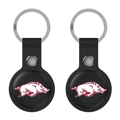 Keyscaper Black Arkansas Razorbacks  Two-Pack AirTag Holders