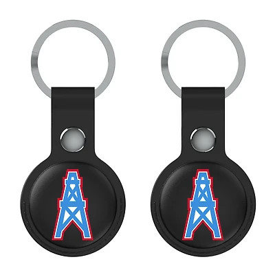 Keyscaper Black Houston Oilers Two-Pack AirTag Holders