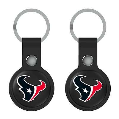 Keyscaper Black Houston Texans  Two-Pack AirTag Holders