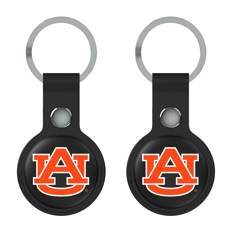Keyscaper Black Auburn Tigers Two-Pack AirTag Holders