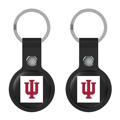 Keyscaper Black Indiana Hoosiers  Two-Pack AirTag Holders