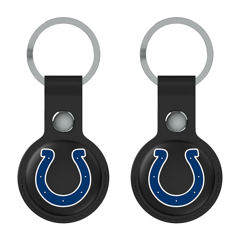 Keyscaper Black Indianapolis Colts Two-Pack AirTag Holders