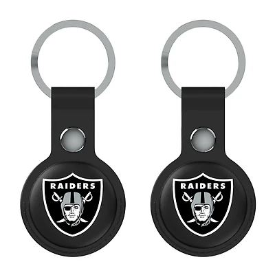 Keyscaper Black Las Vegas Raiders Two-Pack AirTag Holders