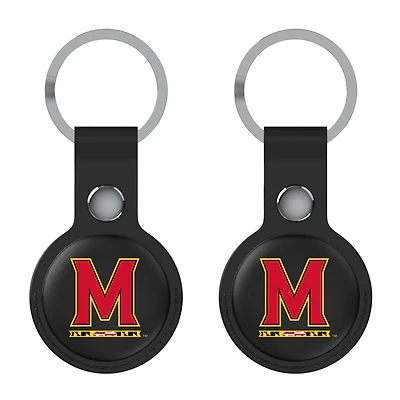 Keyscaper Black Maryland Terrapins  Two-Pack AirTag Holders