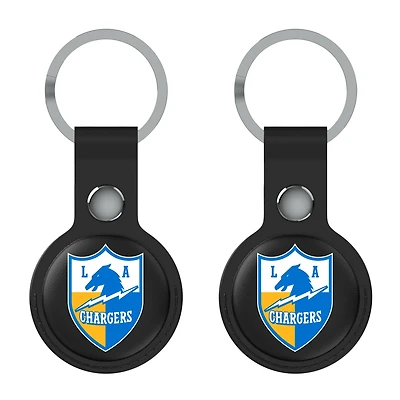 Keyscaper Black Los Angeles Chargers Two-Pack AirTag Holders