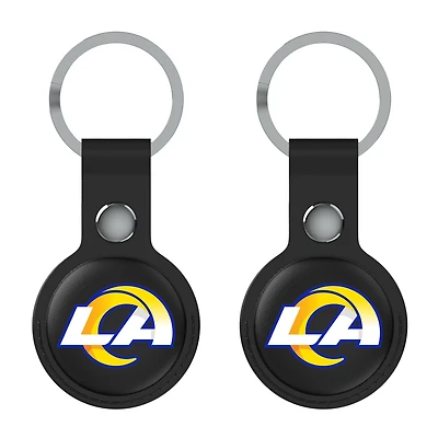 Keyscaper Black Los Angeles Rams Two-Pack AirTag Holders
