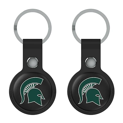 Keyscaper Black Michigan State Spartans  Two-Pack AirTag Holders