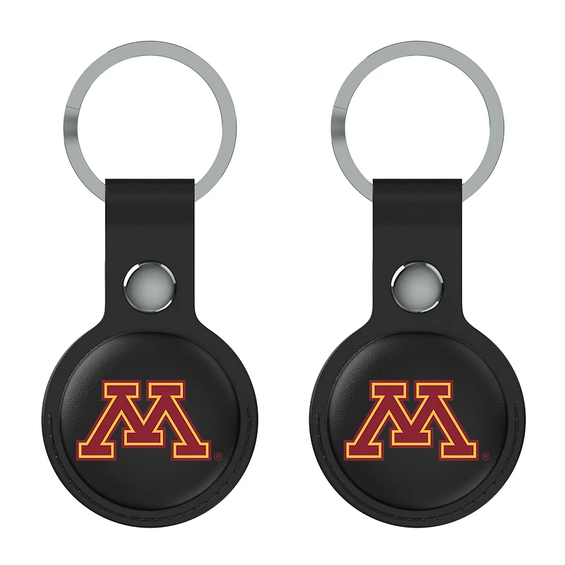 Keyscaper Black Minnesota Golden Gophers  Two-Pack AirTag Holders