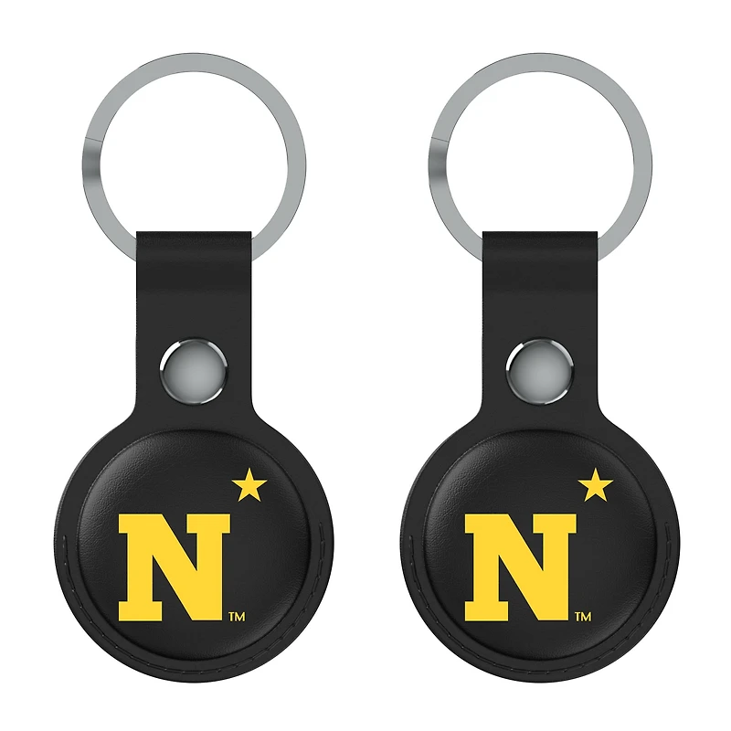 Keyscaper Black Navy Midshipmen  Two-Pack AirTag Holders