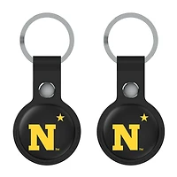 Keyscaper Black Navy Midshipmen  Two-Pack AirTag Holders