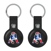 Keyscaper Black New England Patriots Two-Pack AirTag Holders
