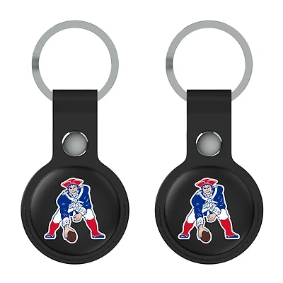Keyscaper Black New England Patriots Two-Pack AirTag Holders