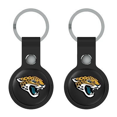 Keyscaper Black Jacksonville Jaguars Two-Pack AirTag Holders