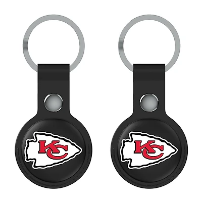 Keyscaper Black Kansas City Chiefs Two-Pack AirTag Holders