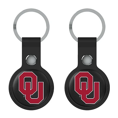 Keyscaper Black Oklahoma Sooners Two-Pack AirTag Holders