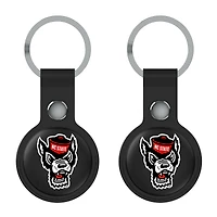 Keyscaper Black NC State Wolfpack  Two-Pack AirTag Holders