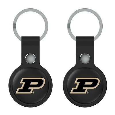 Keyscaper Black Purdue Boilermakers Two-Pack AirTag Holders