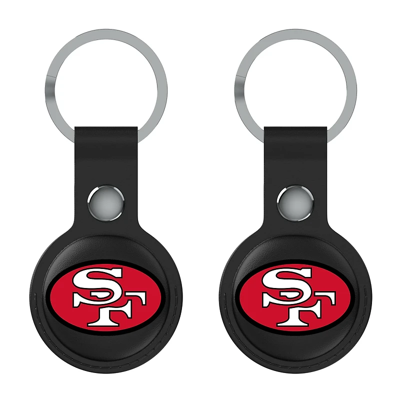 Keyscaper Black San Francisco 49ers Two-Pack AirTag Holders