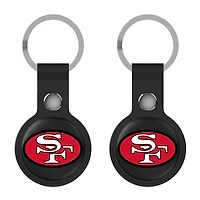 Keyscaper Black San Francisco 49ers Two-Pack AirTag Holders
