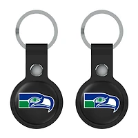 Keyscaper Black Seattle Seahawks Two-Pack AirTag Holders