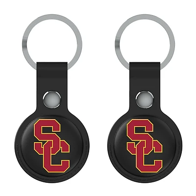 Keyscaper Black USC Trojans Two-Pack AirTag Holders