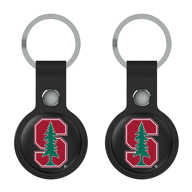Keyscaper Black Stanford Cardinal Two-Pack AirTag Holders