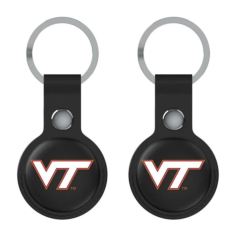 Keyscaper Black Virginia Tech Hokies  Two-Pack AirTag Holders