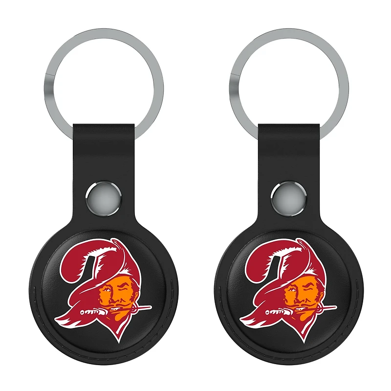 Keyscaper Black Tampa Bay Buccaneers Two-Pack AirTag Holders