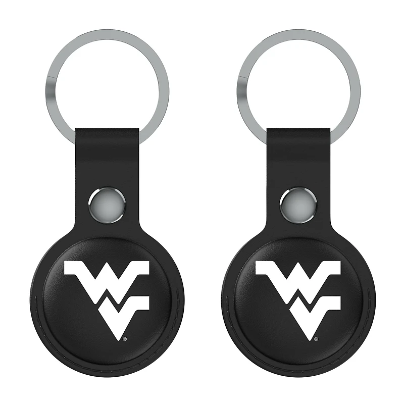 Keyscaper Black West Virginia Mountaineers  Two-Pack AirTag Holders