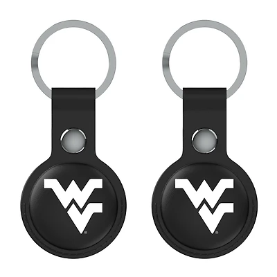 Keyscaper Black West Virginia Mountaineers  Two-Pack AirTag Holders