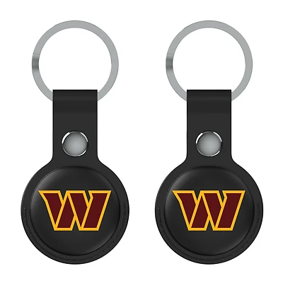 Keyscaper Black Washington Commanders  Two-Pack AirTag Holders