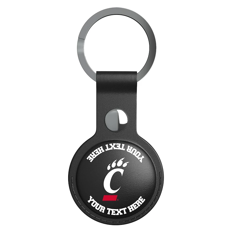 Keyscaper Black Cincinnati Bearcats Personalized AirTag Holder