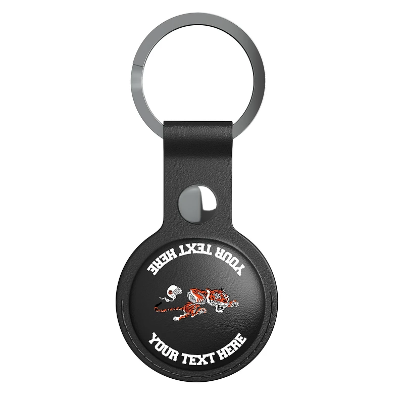 Keyscaper Black Cincinnati Bengals Personalized AirTag Holder