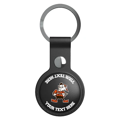 Keyscaper Black Cleveland Browns Personalized AirTag Holder
