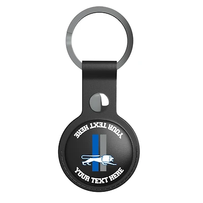 Keyscaper Black Detroit Lions Personalized AirTag Holder