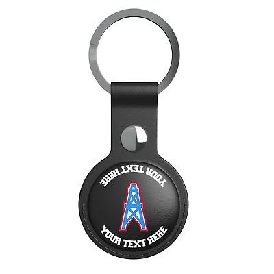 Keyscaper Black Houston Oilers Personalized AirTag Holder