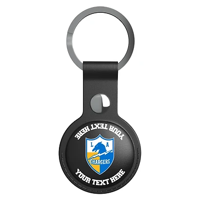 Keyscaper Black Los Angeles Chargers Personalized AirTag Holder