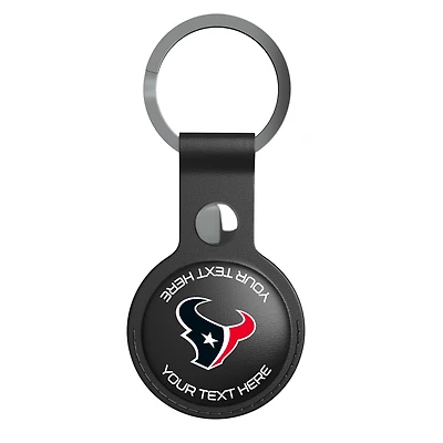 Keyscaper Black Houston Texans Personalized AirTag Holder
