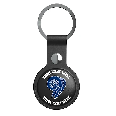 Keyscaper Black Los Angeles Rams Personalized AirTag Holder