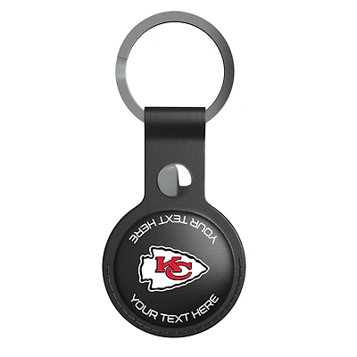 Keyscaper Black Kansas City Chiefs Personalized AirTag Holder