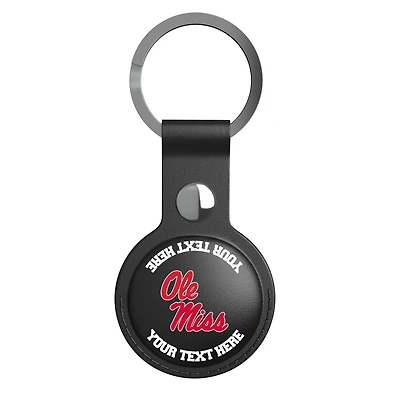 Keyscaper Black Ole Miss Rebels Personalized AirTag Holder
