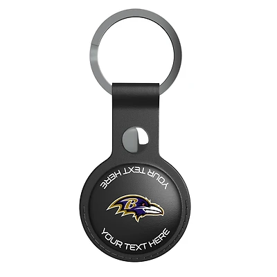 Keyscaper Black Baltimore Ravens Personalized AirTag Holder