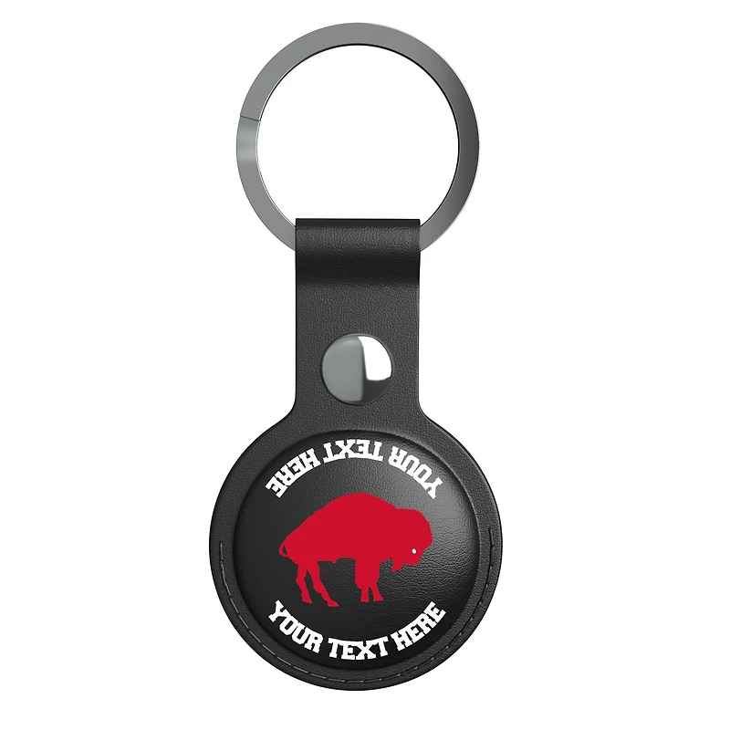 Keyscaper Black Buffalo Bills Personalized AirTag Holder