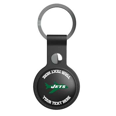 Keyscaper Black New York Jets Personalized AirTag Holder