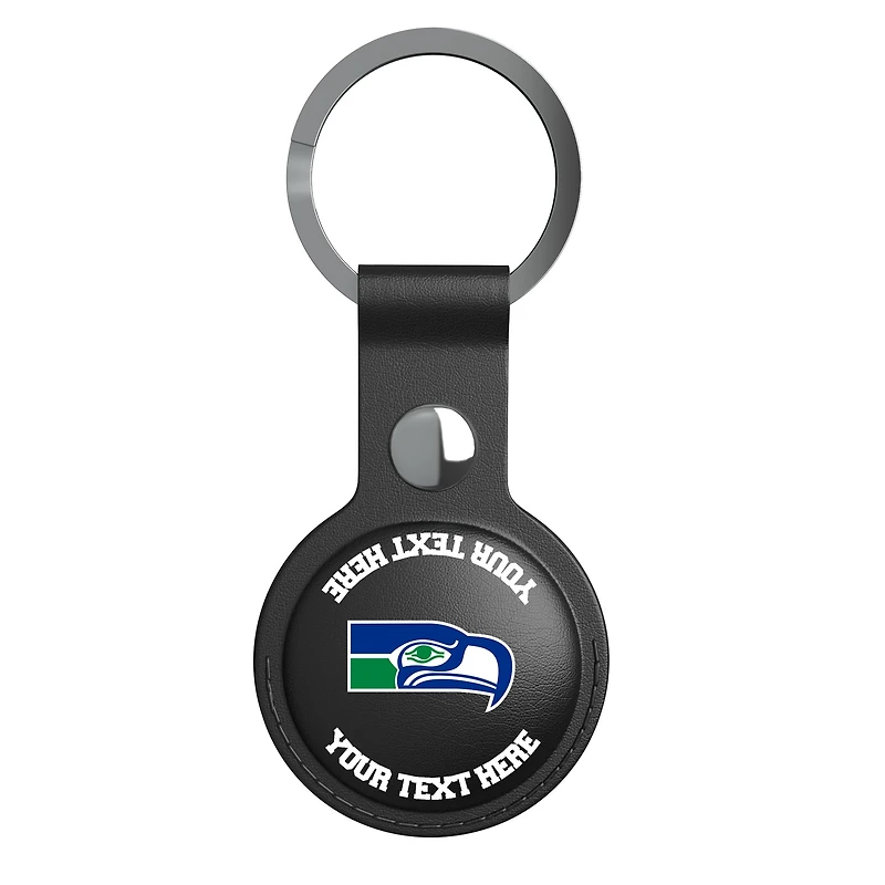 Keyscaper Black Seattle Seahawks Personalized AirTag Holder