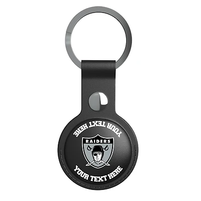 Keyscaper Black Oakland Raiders Personalized AirTag Holder