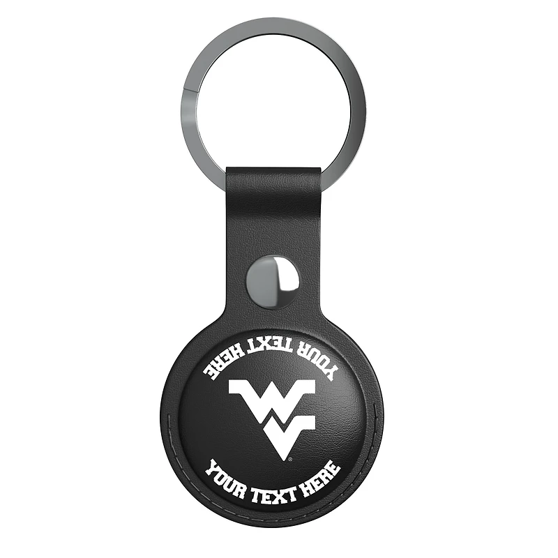 Keyscaper Black West Virginia Mountaineers Personalized AirTag Holder