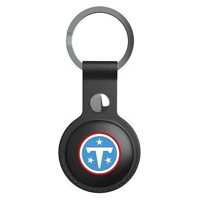 Keyscaper Tennessee Titans Personalized Black Leatherette AirTag Holder